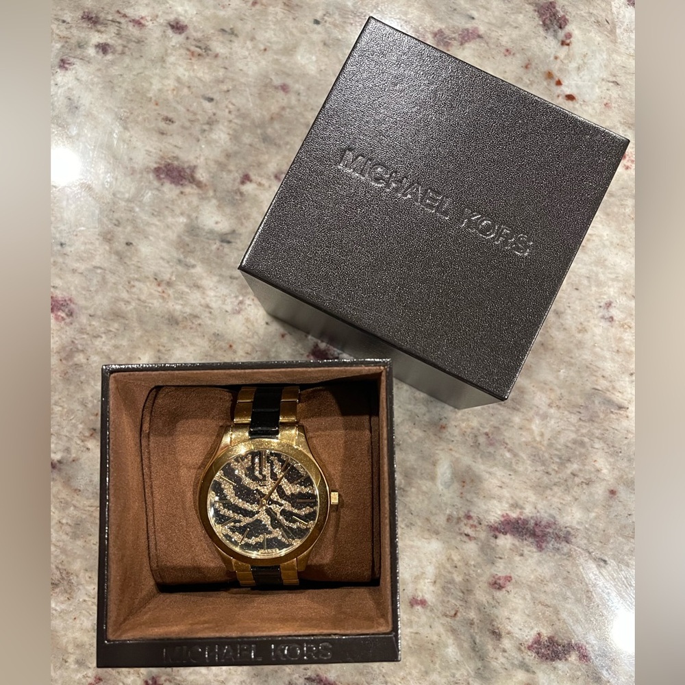 Women’s Michael Kors Gold Zebra Watch